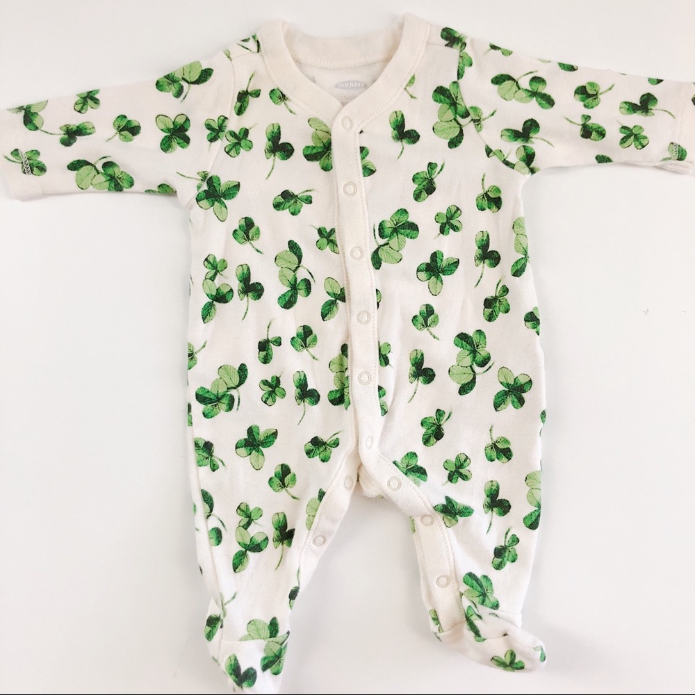 OLD NAVY Newborn Shamrock Onsie